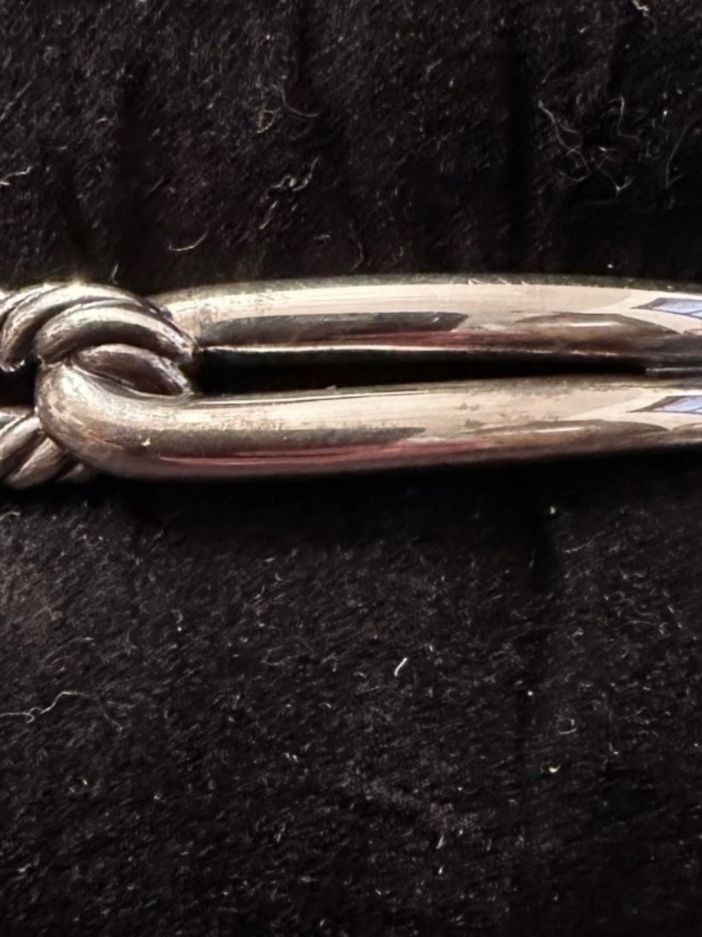 David Yurman Signed 925 Sterling Silver Cable Cuff Bracelet